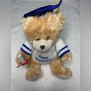 Fiesta Toys Graduation Bear Plush 10in Sitting Blue Cap and Diploma 👨🏻‍🎓👩🏻‍🎓